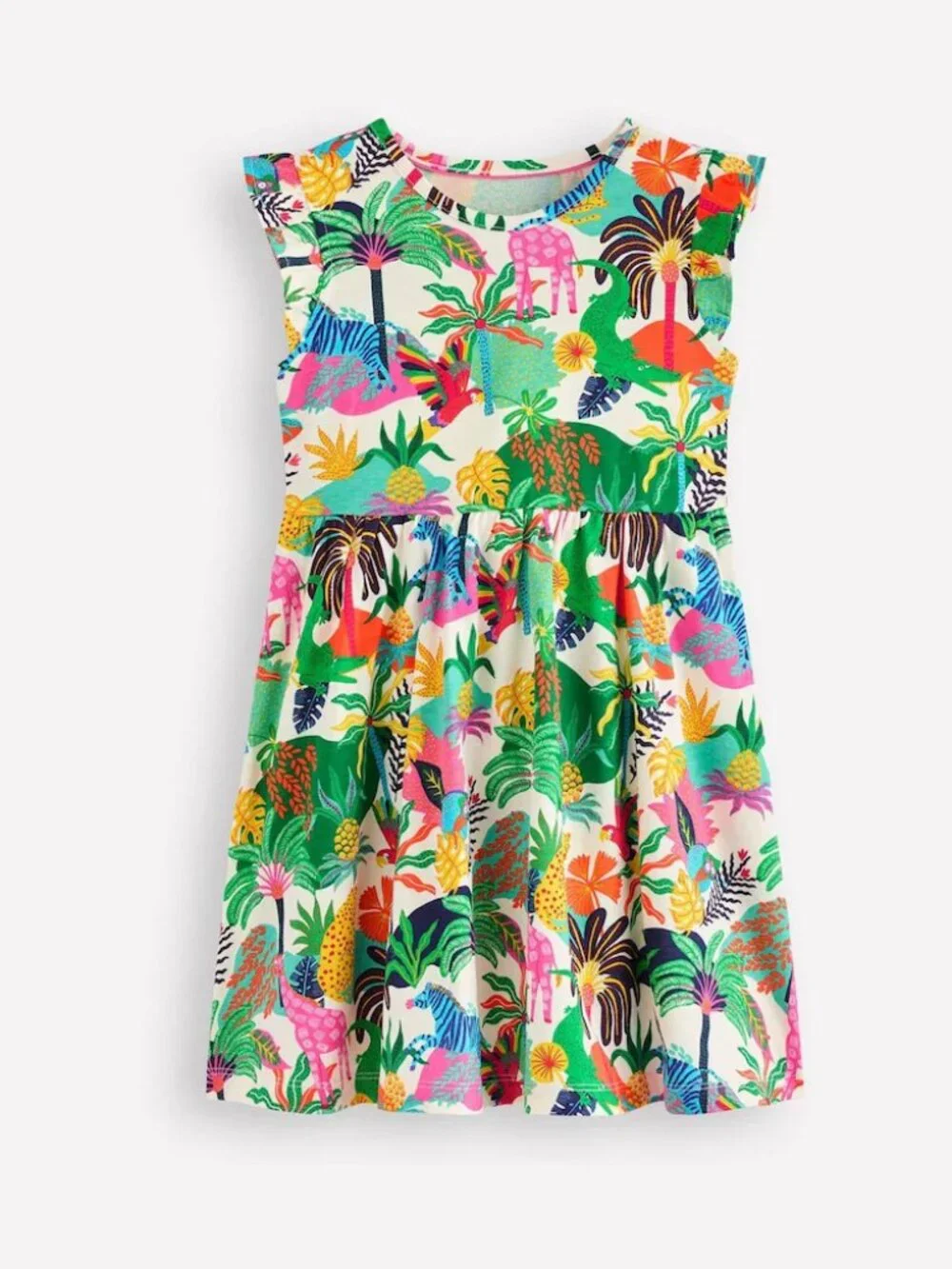 NWOT Mini Boden Posie Frill Sleeve Dress